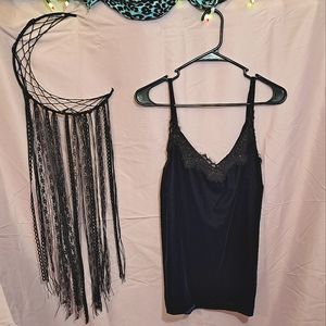 Blue Velvety Camisole